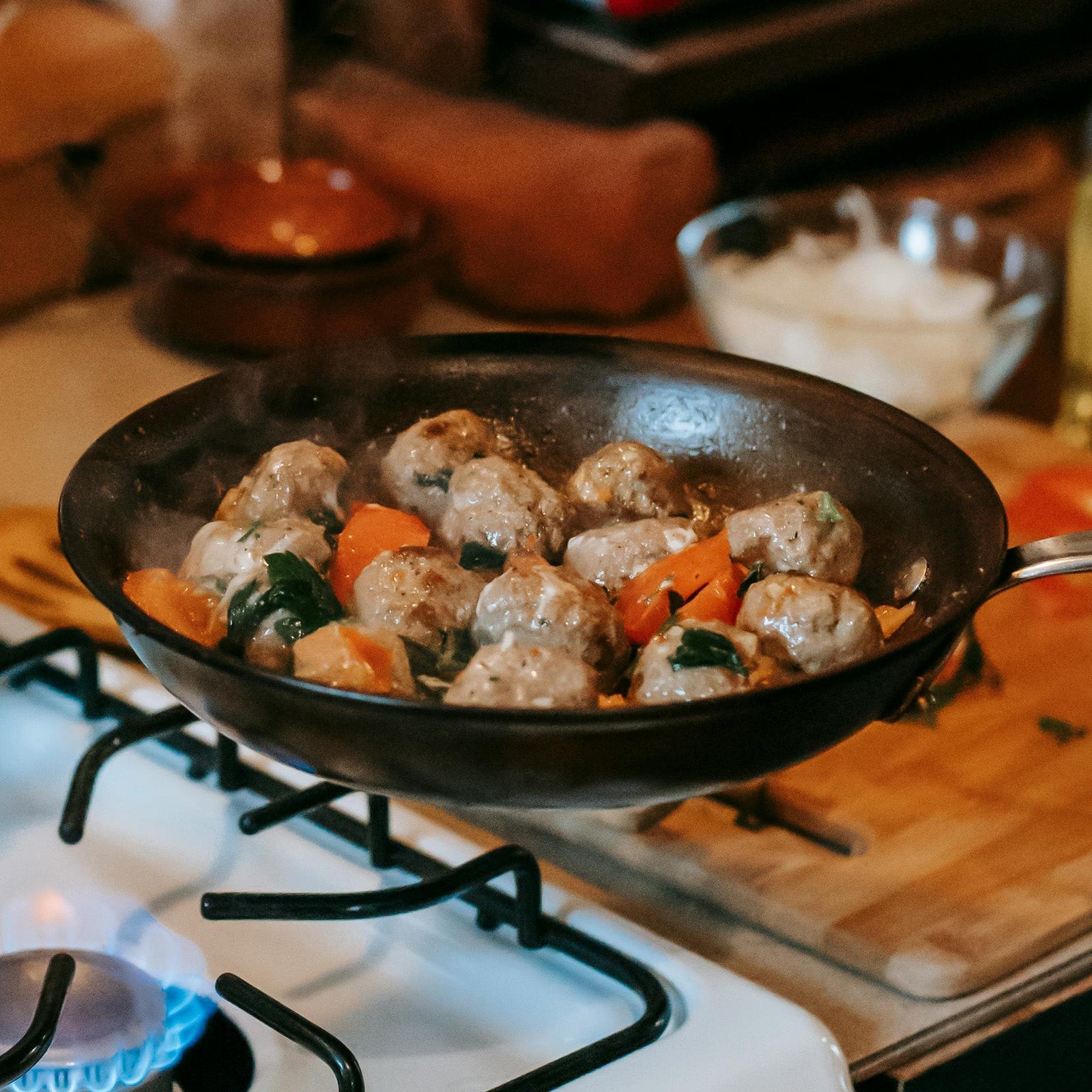 Garlic Parmesan Meatballs 🍝🧄✨